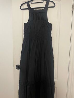 Anthropologie The Somerset Maxi Dress Poplin Halter Tiered 100% Cotton